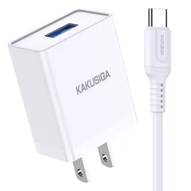 Cargador USB a Tipo C KSC-783 Blanco