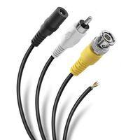 Cable CCTV para señal y alimentación / RCA/ BNC/ Jack Invertido Negro