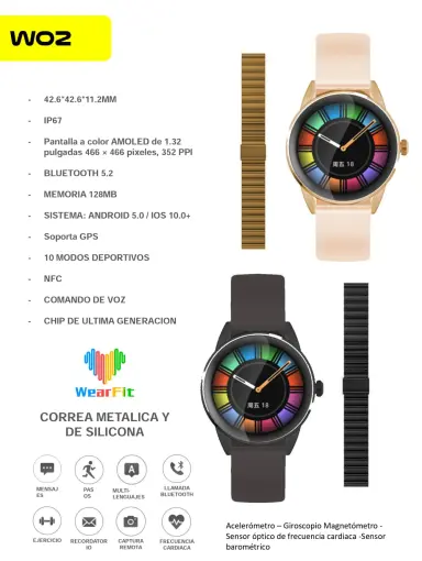 Smartwatch WO2 Negro