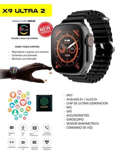Smartwatch X9 Ultra 2 Dorado