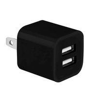 Cargador USB Doble Compat. C/iPad/iPhone Negro
