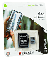 Micro SD 4GB Kingston Negro