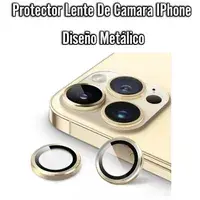 Protector Lente De Camara IPhone Diseño Metálico Surtido X3 UND Tamaño 2: iPhone 12 Pro Max, 13, 13 Mini.