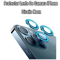Protector Lente De Camara IPhone Diseño Neon Surtido X3 UND Tamaño 4: iPhone 14, 14 Plus.